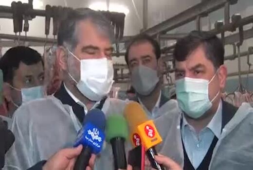 بازدید وزیر جهاد کشاورزی از کشتارگاه دام احسان ری در استان تهران 